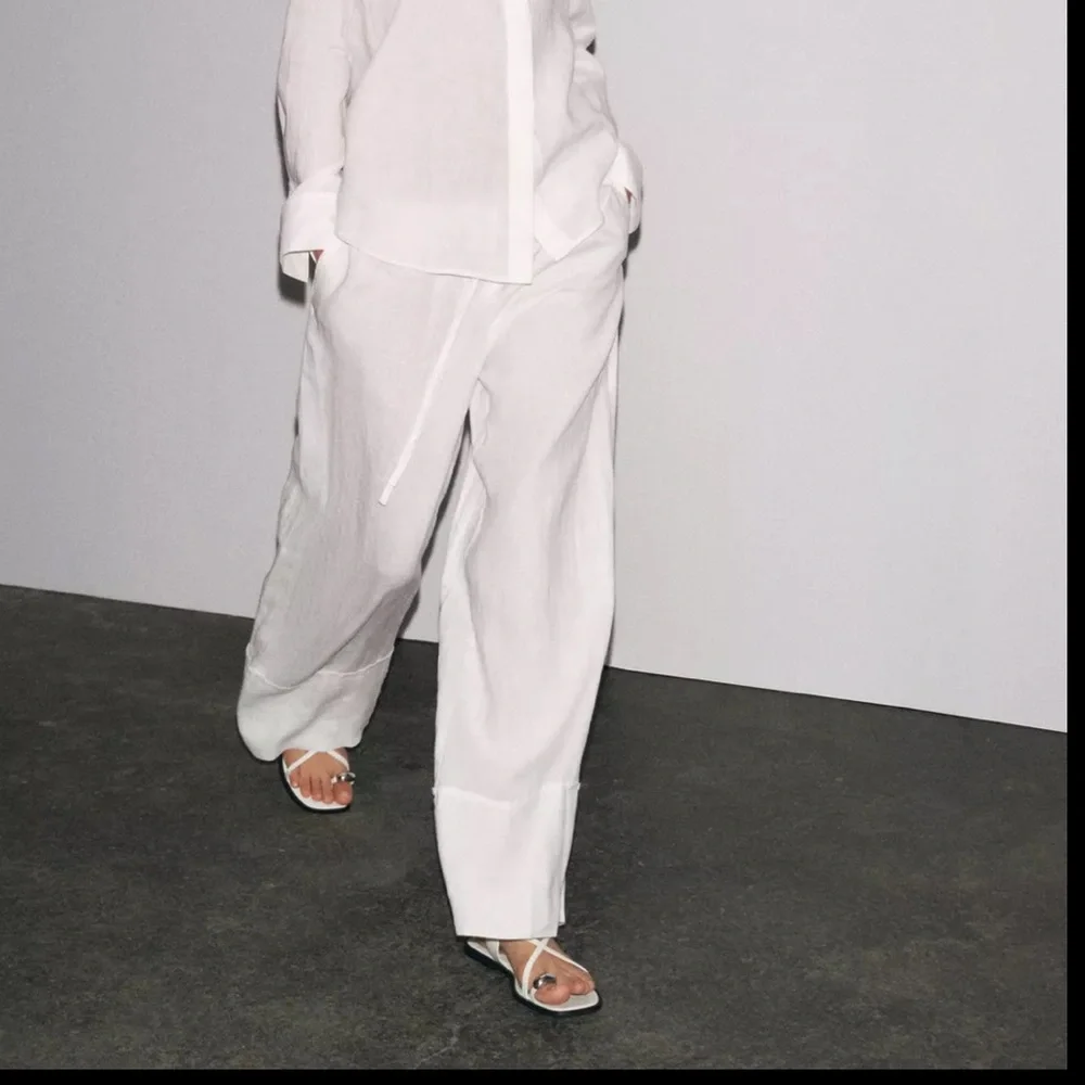 100% linen Palazzo pants Zw collection